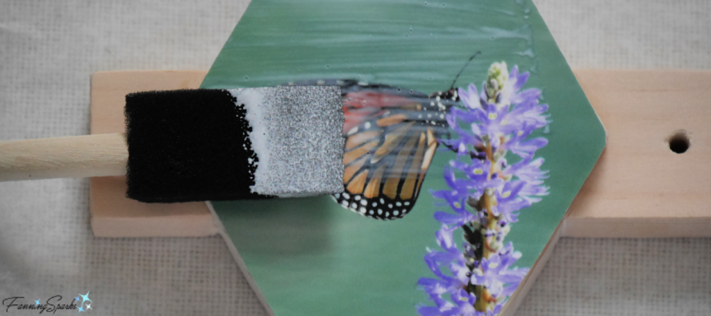 Sealing the Monarch Butterfly Photo for Butterfly Hooks @FanningSparks