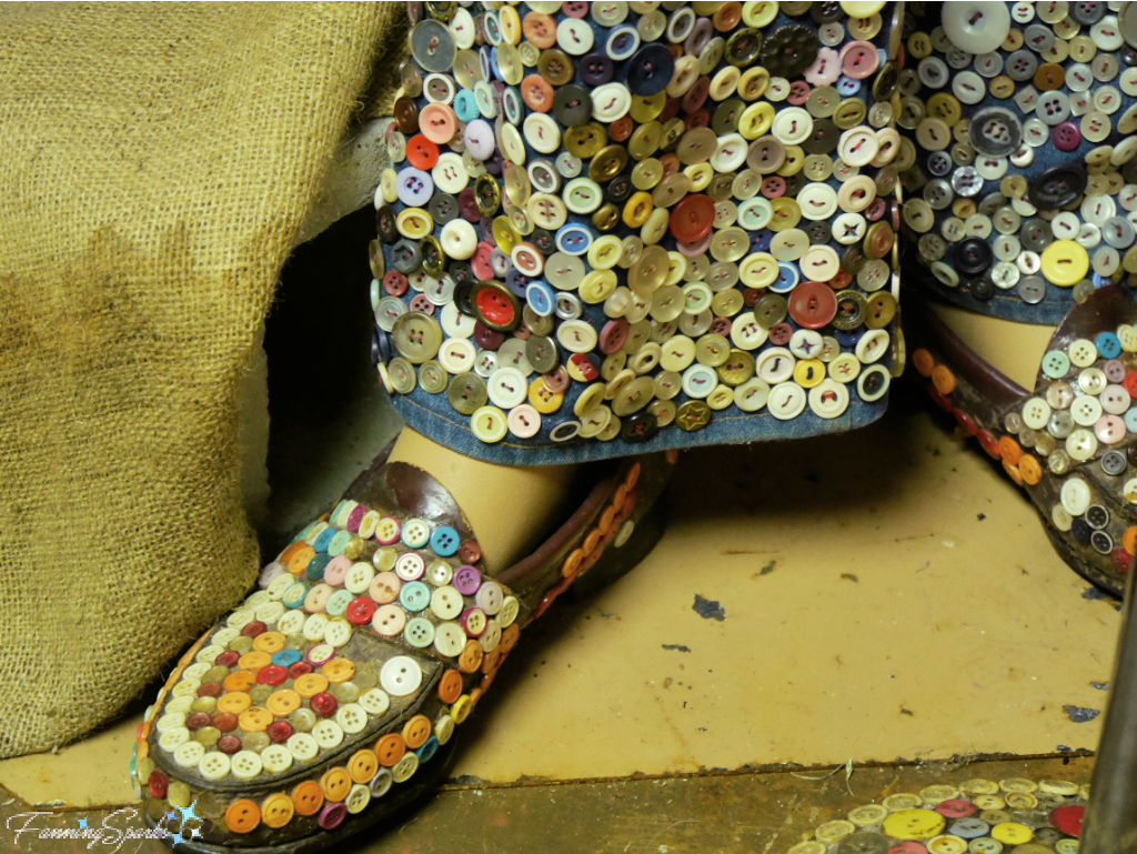 Button King’s Button-Covered Shoes   @FanningSparks 