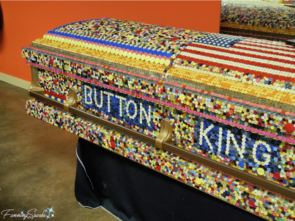 Button King’s Button-Covered Coffin   @FanningSparks 