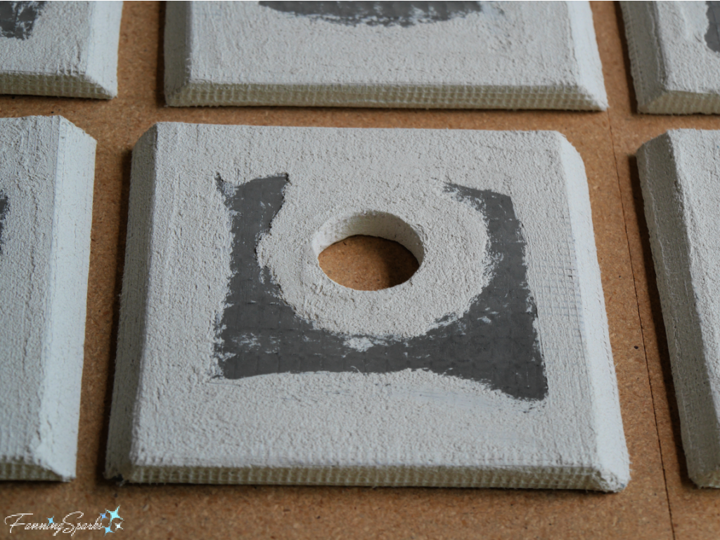 Coat Wedi Board Edges with Thinset Mortar Coat – For Broken China Birdhouse   @FanningSparks