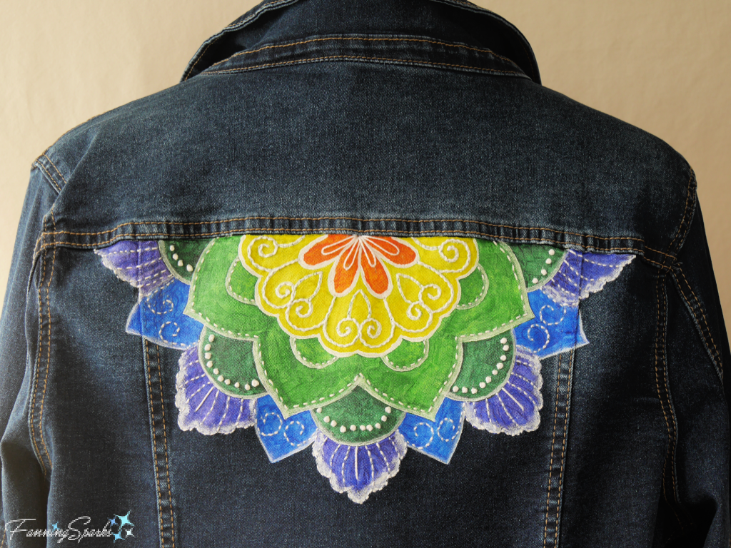 Simple Denim Jacket Becomes Wearable Art   @FanningSparks
