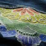 Simple Denim Jacket Becomes Wearable Art @FanningSparks