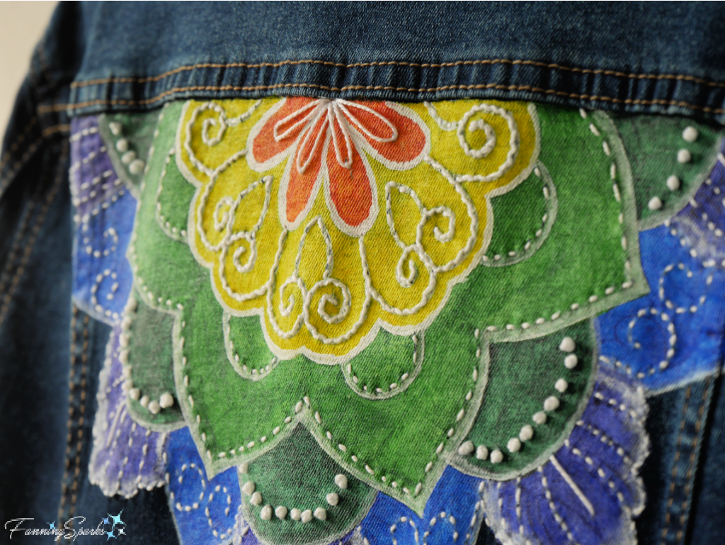 Embroidery Highlighted on Back of Jacket    @FanningSparks