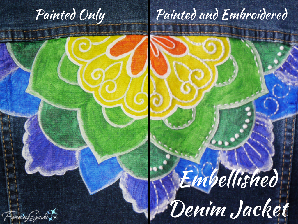 Side by Side Embellished Denim Jacket    @FanningSparks