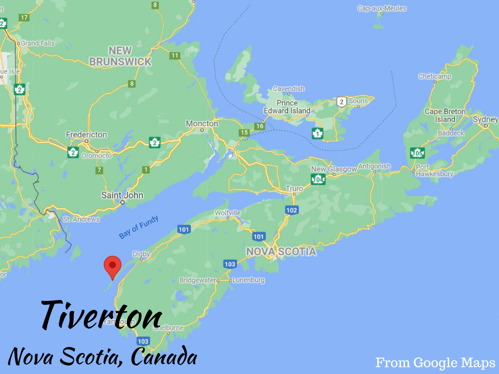 Map Showing Tiverton, Nova Scotia   @FanningSparks