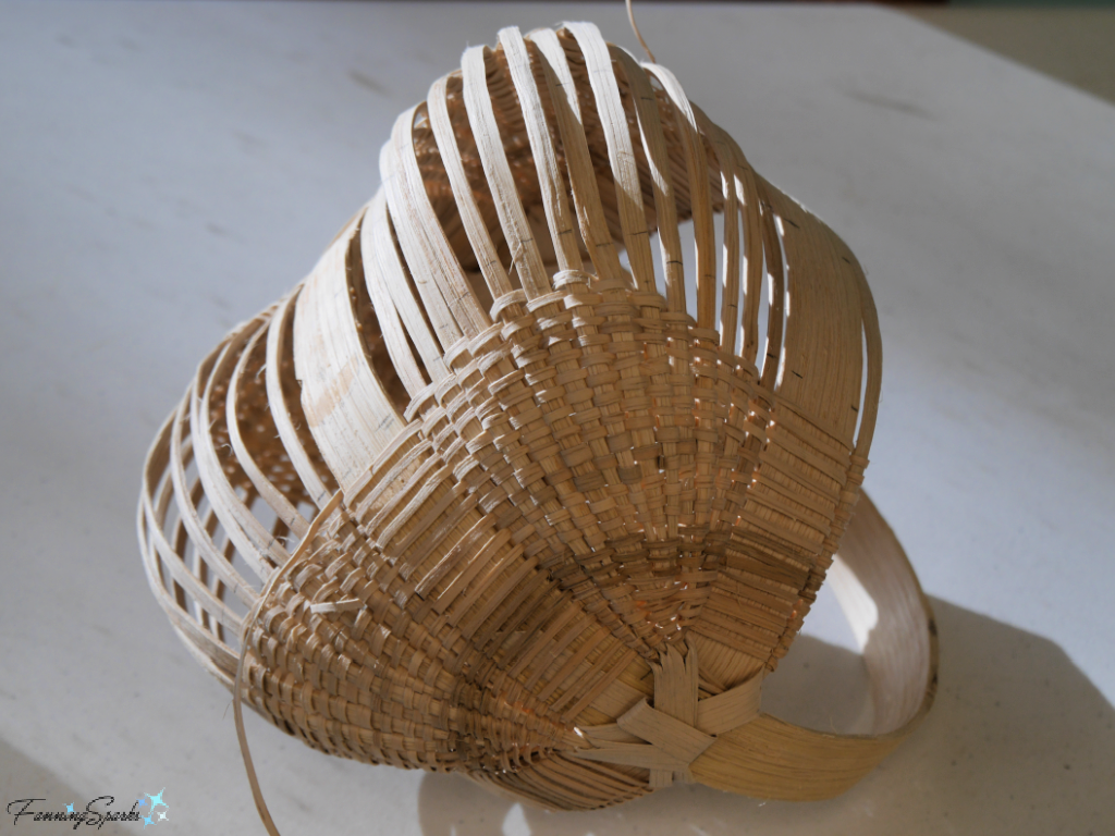 Bottom View of In Progress White Oak Egg Basket   @FanningSparks