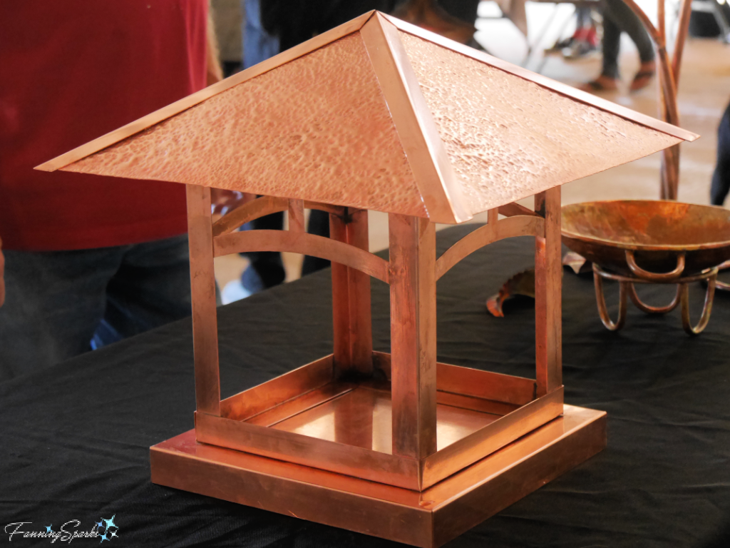 Copper Bird Feeder Student Project at John C Campbell Folk School   @FanningSparks