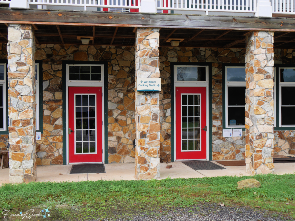 Entrances to Wet Room and Cooking Studio in Davidson Hall at John C Campbell Folk School   @FanningSparks