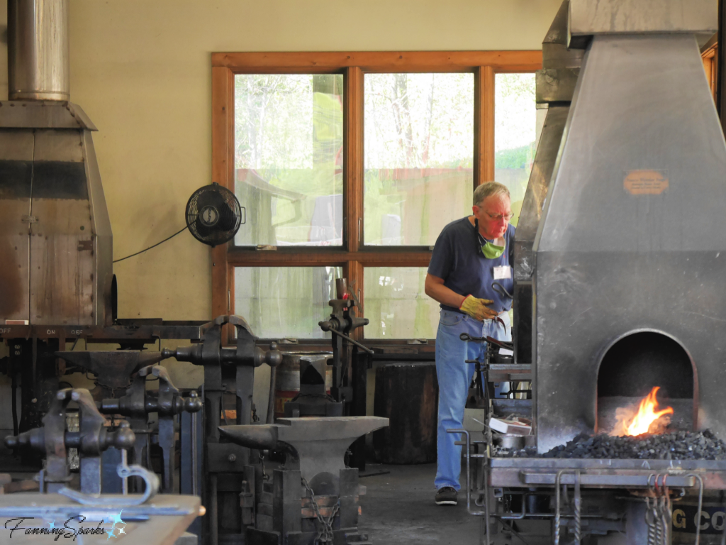 Inside the Blacksmith Shop at John C Campbell Folk School   @FanningSparks