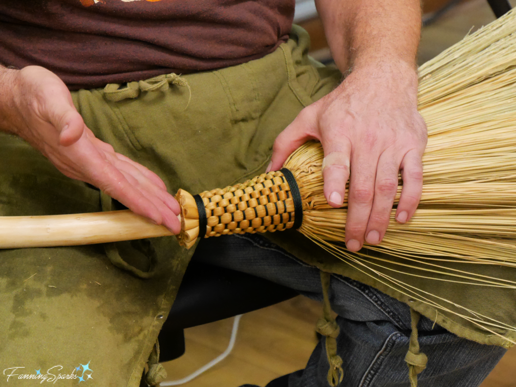 Mark Hendry Completes Hand Plaiting Hearth Sweeper   @FanningSparks