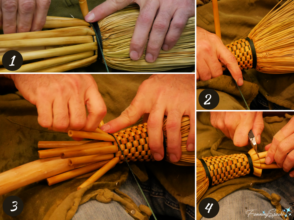 Mark Hendry Demos Plaiting a Hearth Sweeper   @FanningSparks