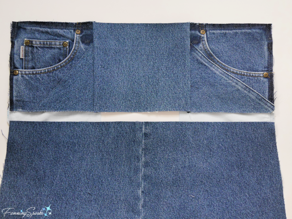 Reconstructed Pocket Band with Front Pockets Pieced In   @FanningSparks