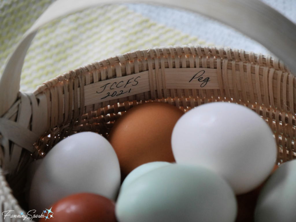 Signature Strip in My White Oak Egg Basket   @FanningSparks