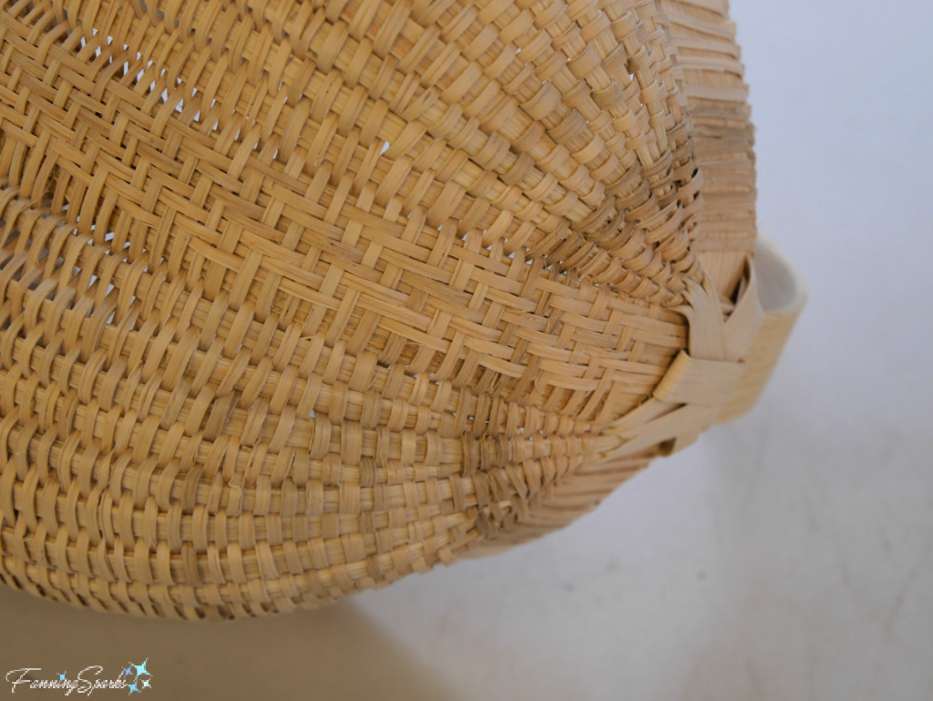 Twill Trim Over Bottom Hoop on My White Oak Egg Basket   @FanningSparks