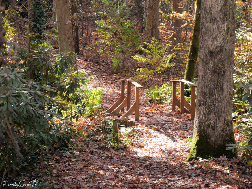 Bridge on Wooded Path to Keith House at the John C Campbell Folk School   @FanningSparks