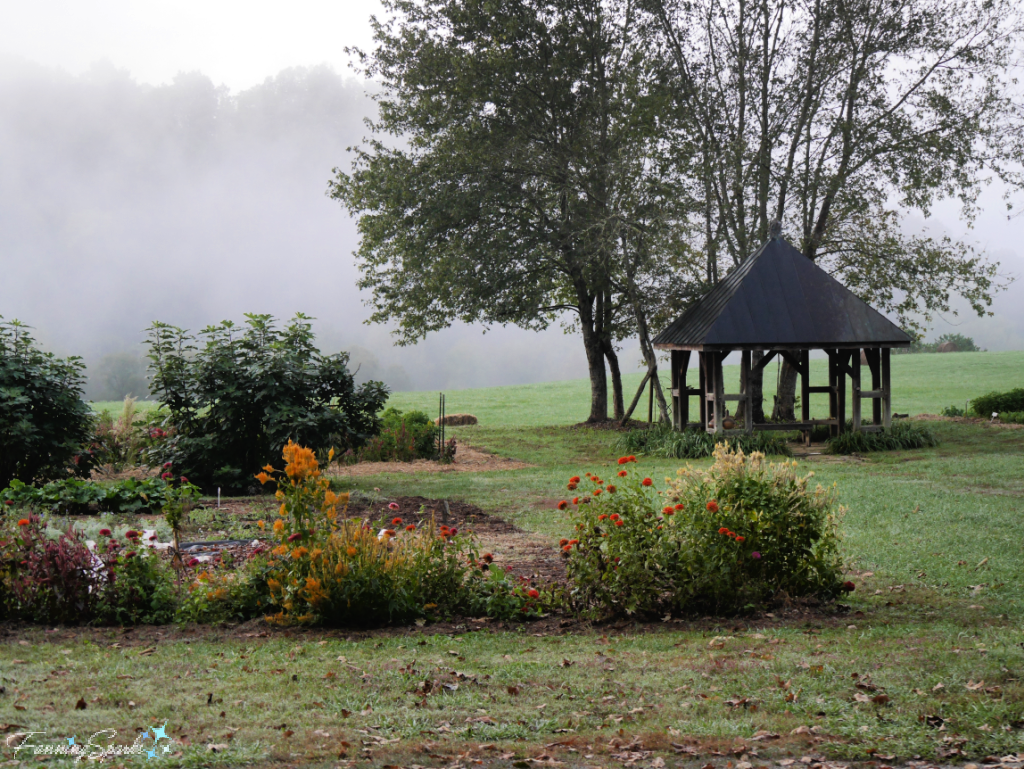 John Neil Davidson Rhythm Pavilion in Fall Garden at the John C Campbell Folk School   @FanningSparks