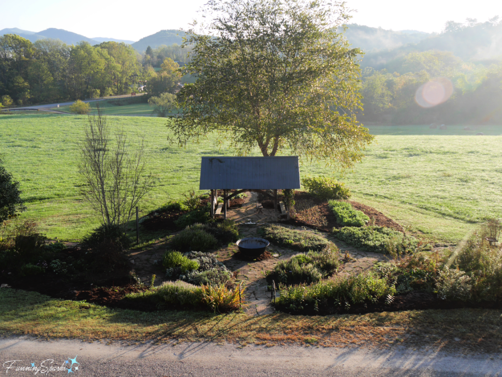 Mountain View Over Herb Garden at the John C Campbell Folk School   @FanningSparks