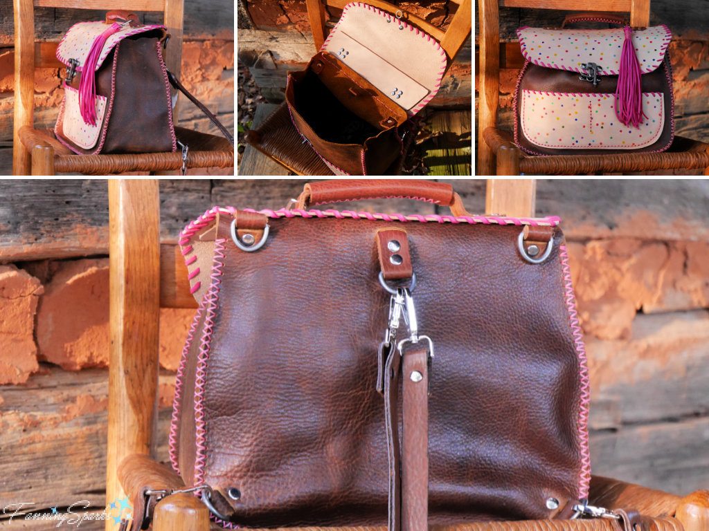 My Whimsical Leather Camera Bag Collage   @FanningSparks
