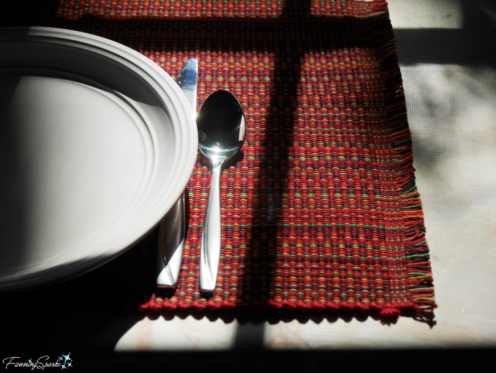 Placemat by Crossnore Weavers with Place Setting   @FanningSparks