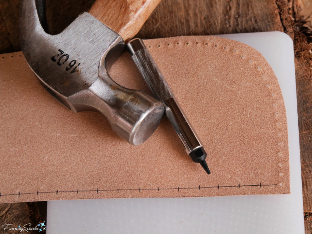 Punching Single Holes for my Whimsical Leather Camera Bag   @FanningSparks