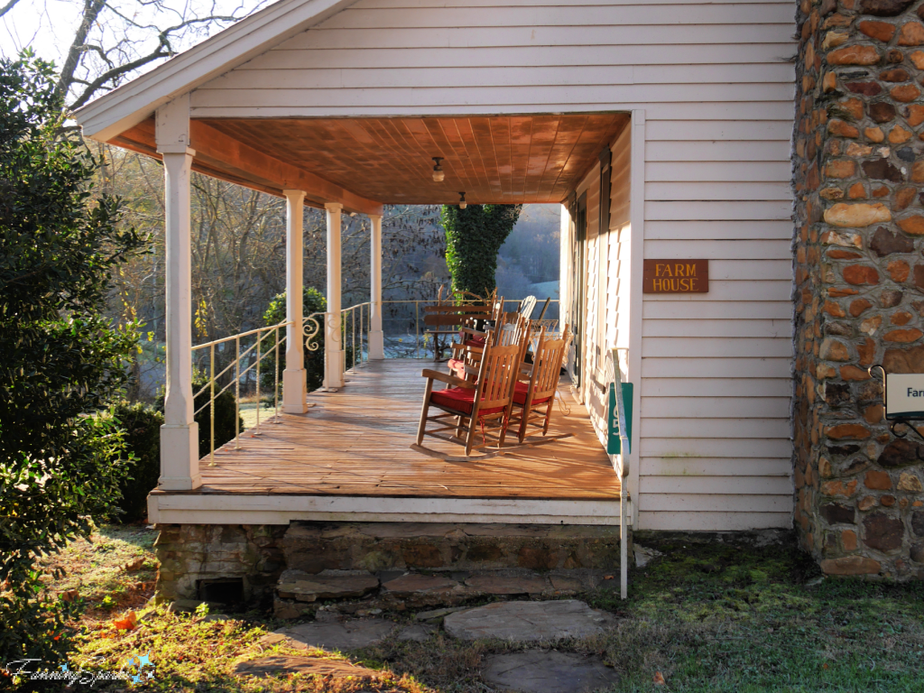 The Farm House Porch in Morning Sunshine at the John C Campbell Folk School   @FanningSparks