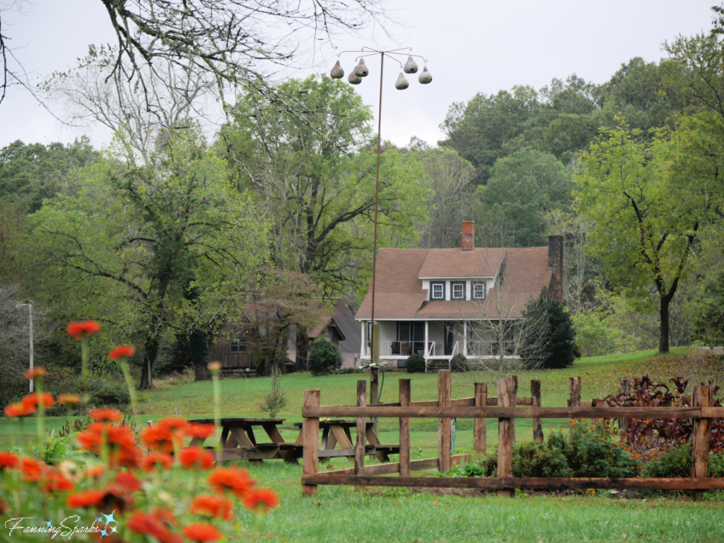 The Farm House Viewed from the Gardens at the John C Campbell Folk School   @FanningSparks