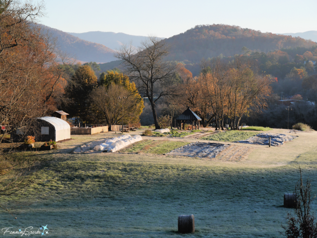 The Gardens Covered in Frost at the John C Campbell Folk School   @FanningSparks