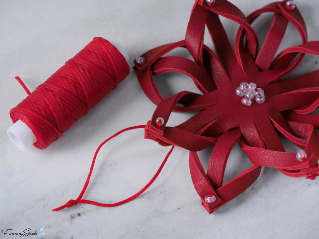 Attach Hanger to Leather Snowflake    @FanningSparks