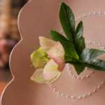 Leather Flower Frame Holding Hellebore Blossom @FanningSparks