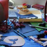 My Cluttered Inspirational Workspace for Leathercraft @FanningSparks