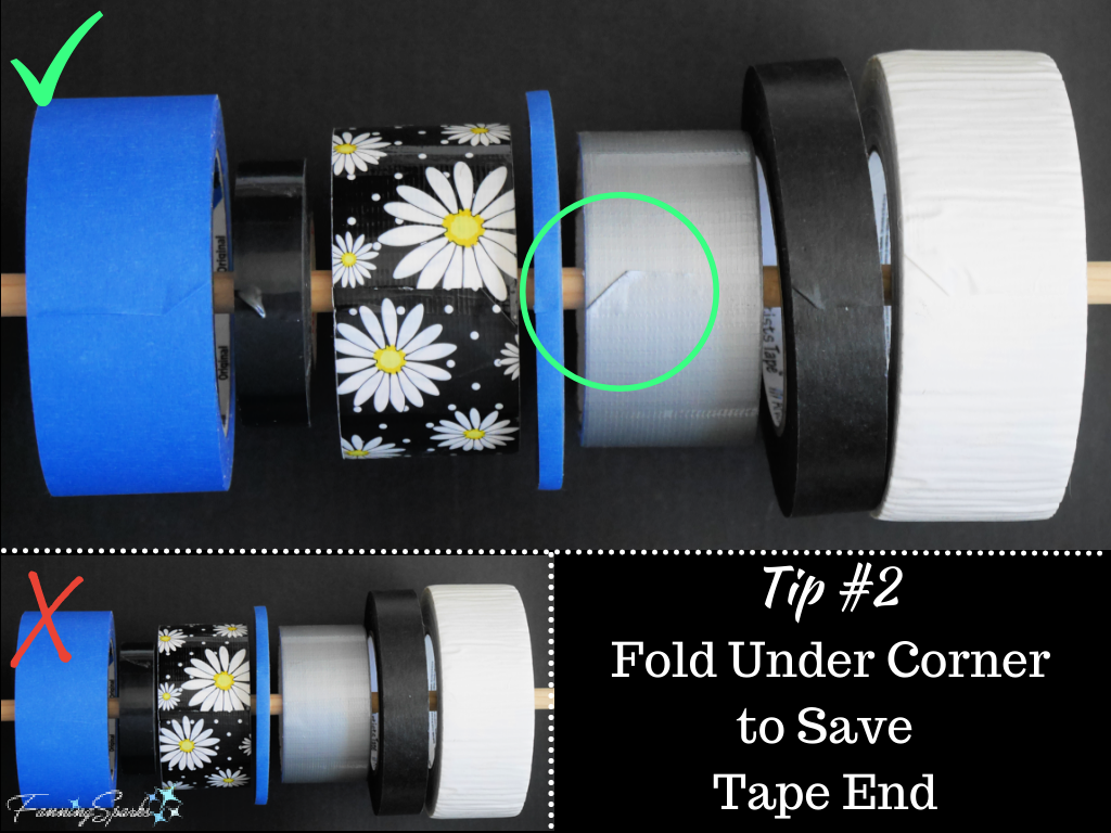 Tip 2 Fold Under Corner to Save Tape End   @FanningSparks 