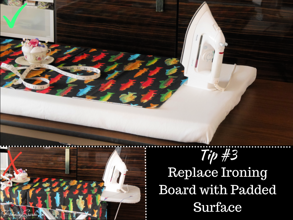 Tip 3 Replace Ironing Board with Padded Surface   @FanningSparks |