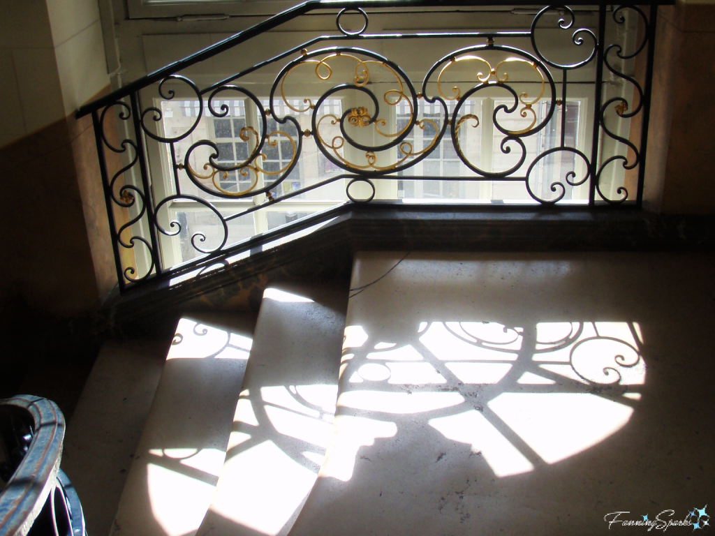 Shadows of Wrought Iron Stair Railing   @FanningSparks 