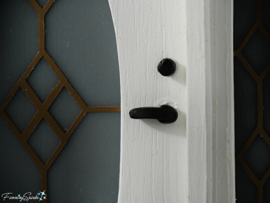 Completed Miniature Door Handle and Lock   @FanningSparks  