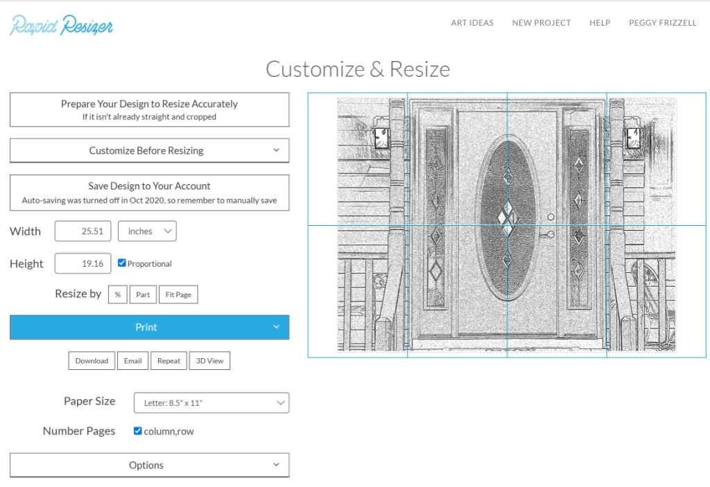 Screenshot - Rapid Resizer Customize & Resize – My Design Loaded   @FanningSparks