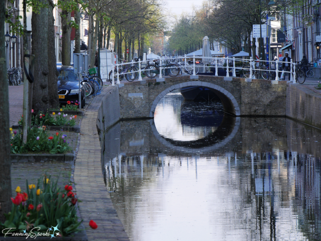 Arched Bridge Over Canal in Delft Netherlands   @FanningSparks