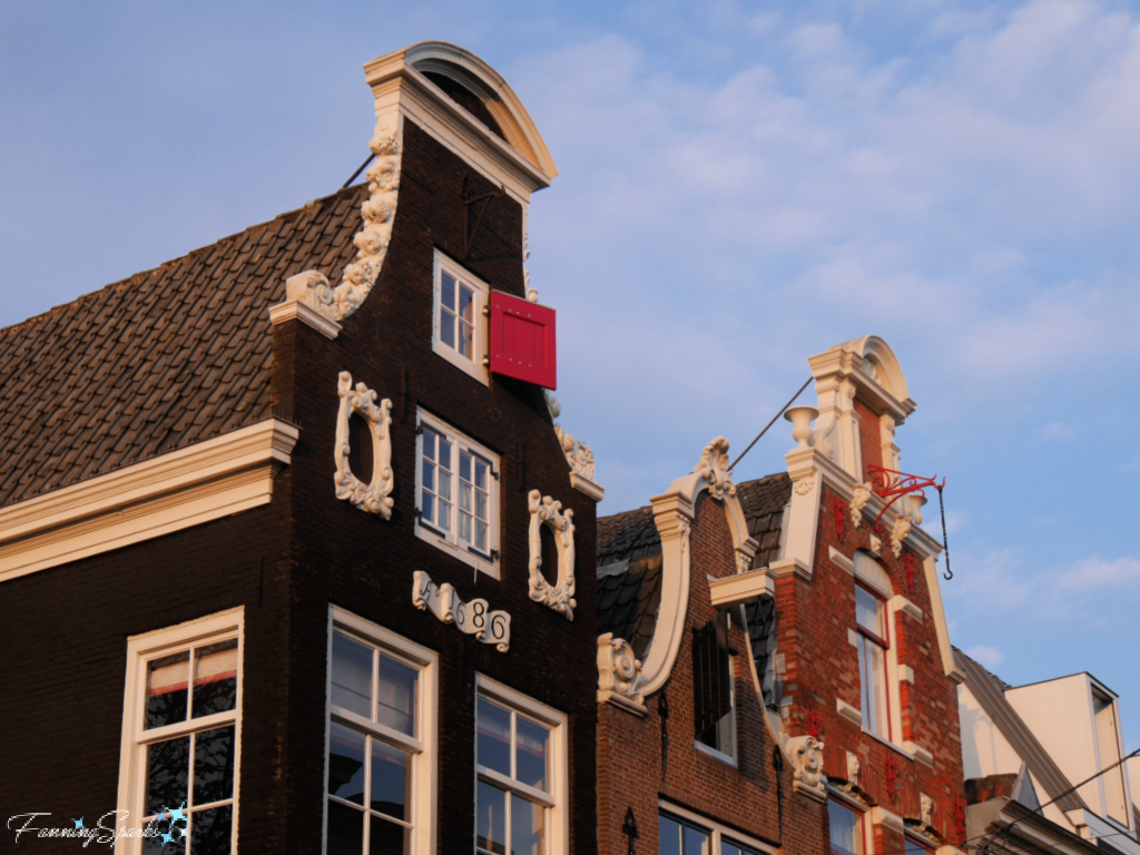 Canal Houses with Ornate Bell Gable Roofs in Amsterdam   @FanningSparks 