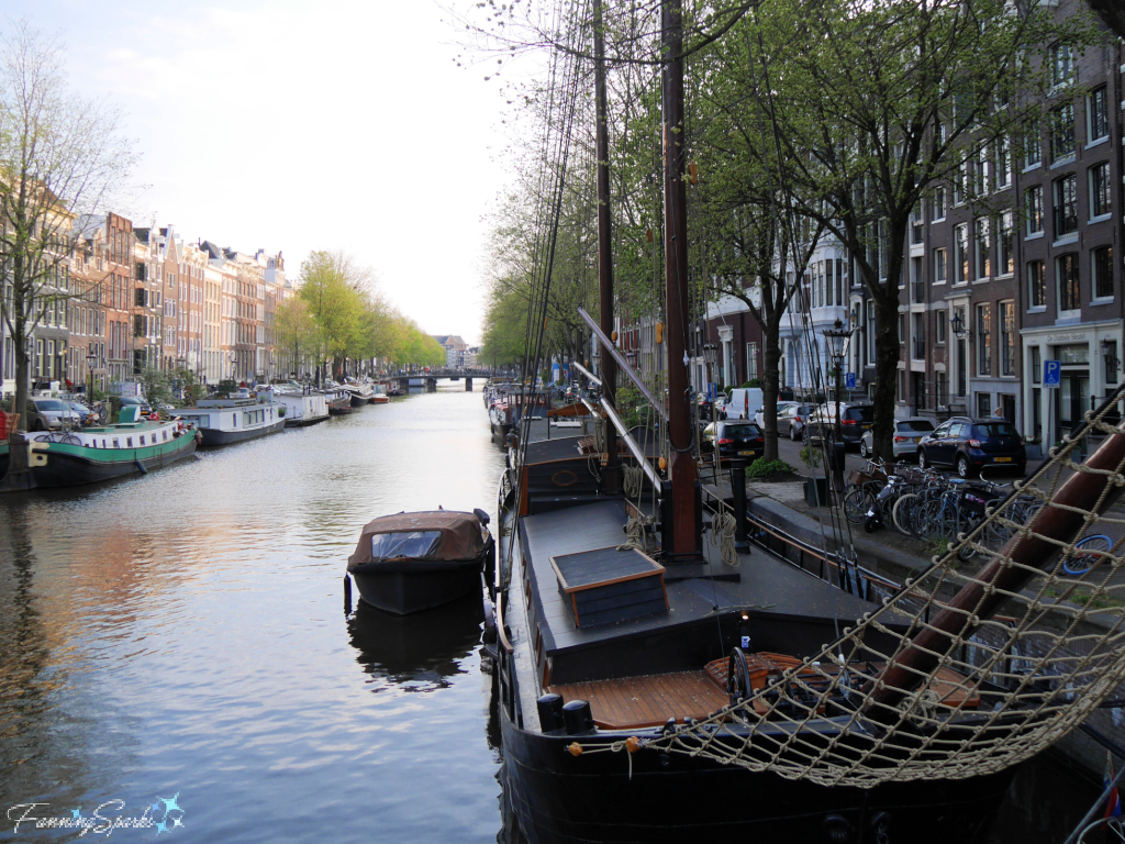 Houseboats Along a Canal in Amsterdam    @FanningSparks