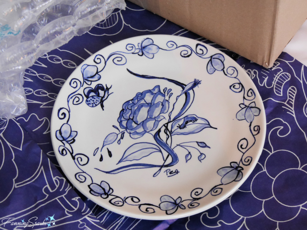 My Blue Delft Plate from Royal Delft Painting Workshop   @FanningSparks