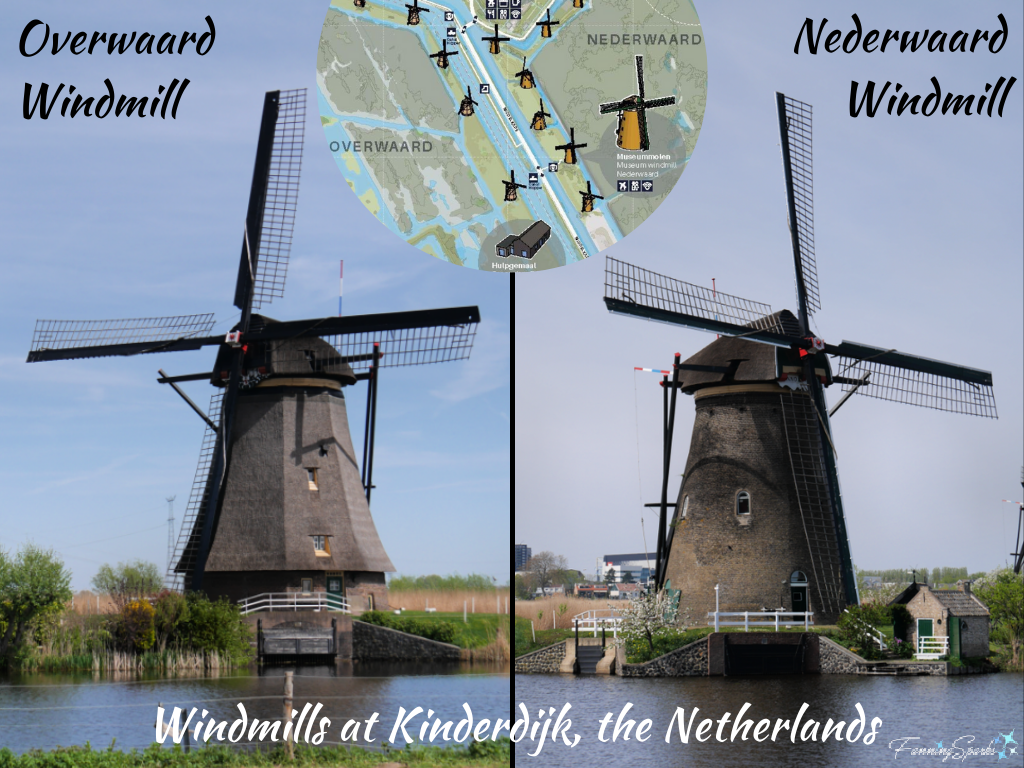 Comparison of Nederwaard and Overwaard Windmills at Kinderdijk   @FanningSparks