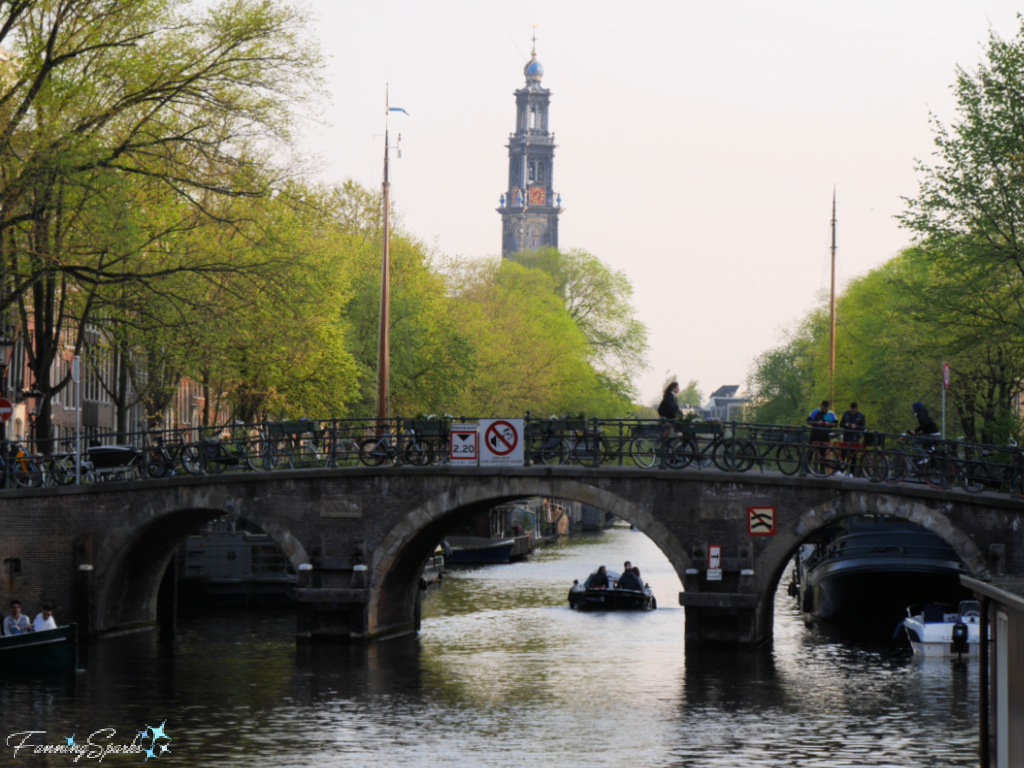 Prinsengracht (Canal) with Westertoren in Amsterdam   @FanningSparks 