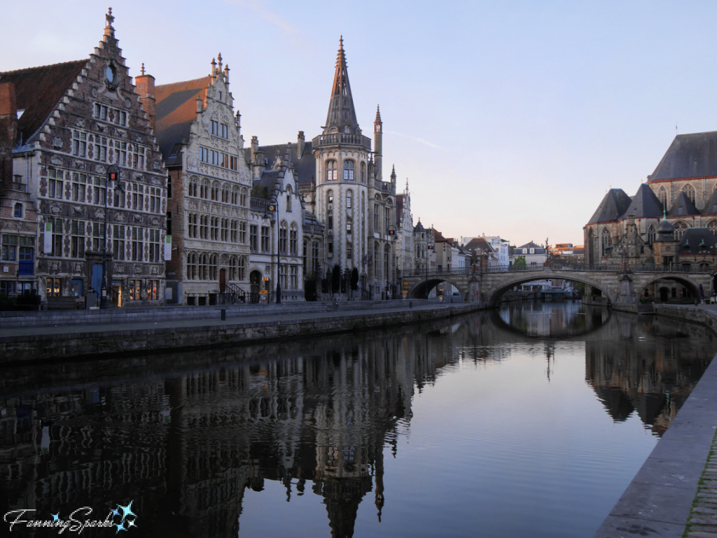 View of Graslei and St Michael’s Bridge over Leie River   @FanningSparks