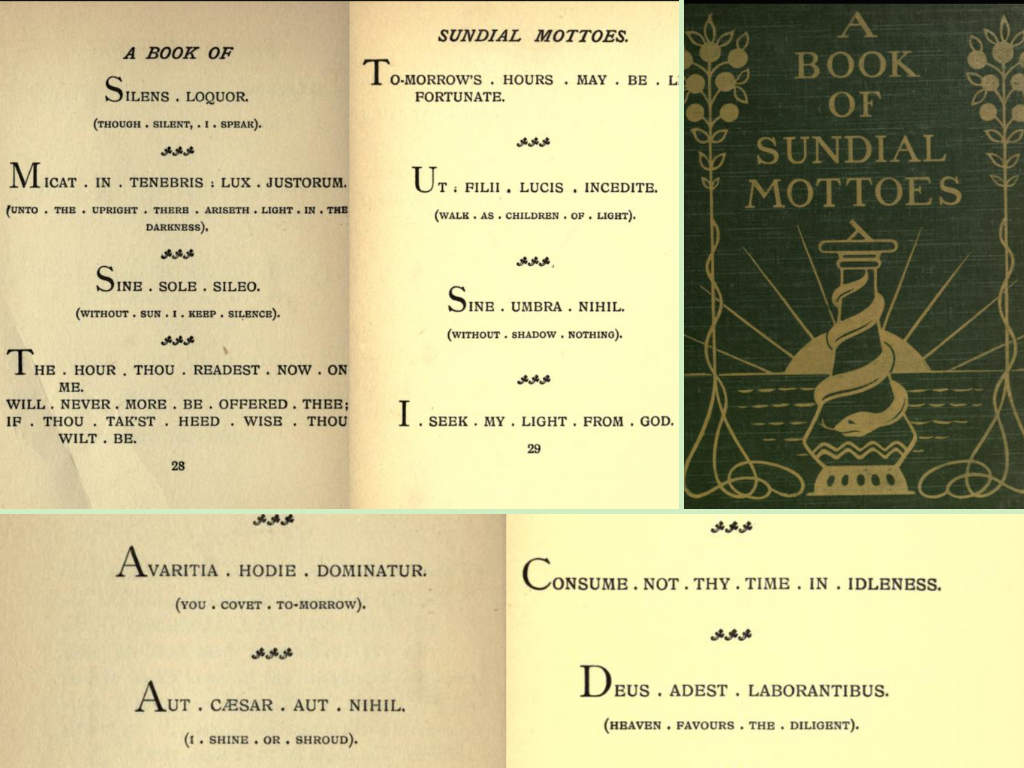 A Book of Sundial Mottoes   @FanningSparks