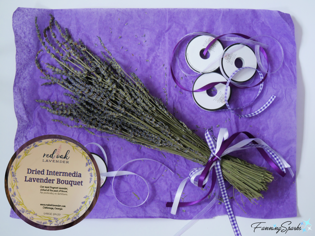 Dried Intermedia Lavender Bouquet from Red Oak Lavender   @FanningSparks