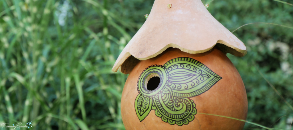 Chickadee Gourd Nest Box in Tall Grasses @FanningSparks