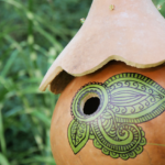 Chickadee Gourd Nest Box in Tall Grasses @FanningSparks