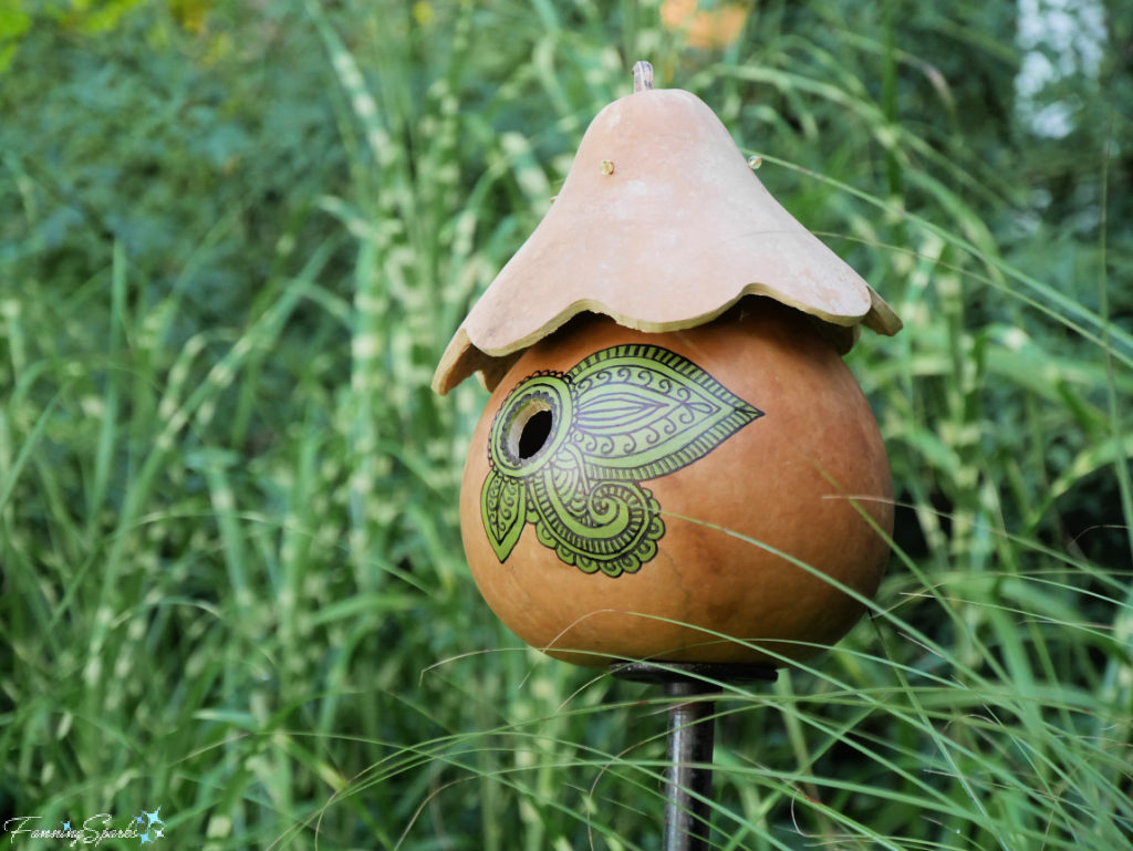 Chickadee Gourd Nest Box in Tall Grasses   @FanningSparks
