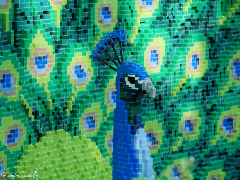 Closeup Peacock of LEGO Bricks by Sean Kenney   @FanningSparks