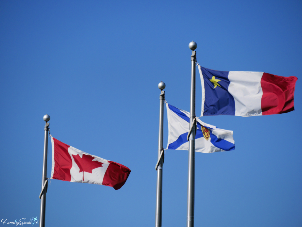 Flags of Canada, Nova Scotia and Acadia at View Park @FanningSparks