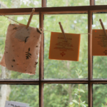 Papers in St Mary's Printery Window at Sherbrooke Village @FanningSparks